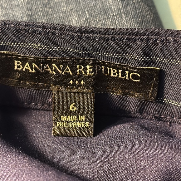 Banana Republic Navy  & White Striped A-Line Skirt Size 6 - Picture 9 of 10